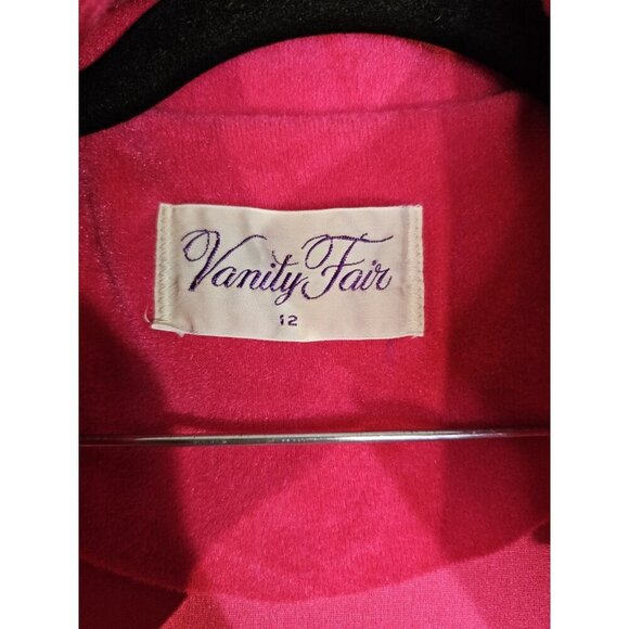 Vintage Vanity Fair Womans Size 12 Made In USA Pink Dacron Housecoat Zipup - Picture 2 of 9